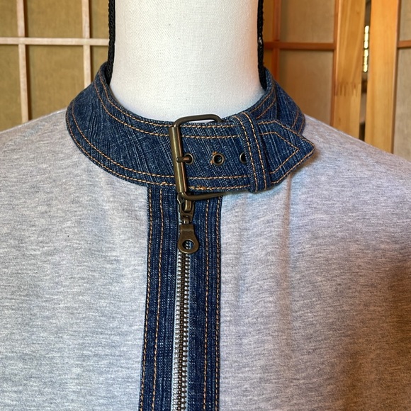 DKNY Sweatshirt Jacket Long Sleeves Activewear Moto Jacket Sweatshirt - Picture 4 of 12